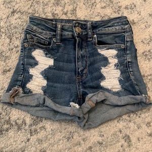AE 00 high waisted jean shorts